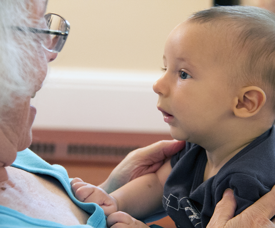 Holding a Baby in a Moving Way